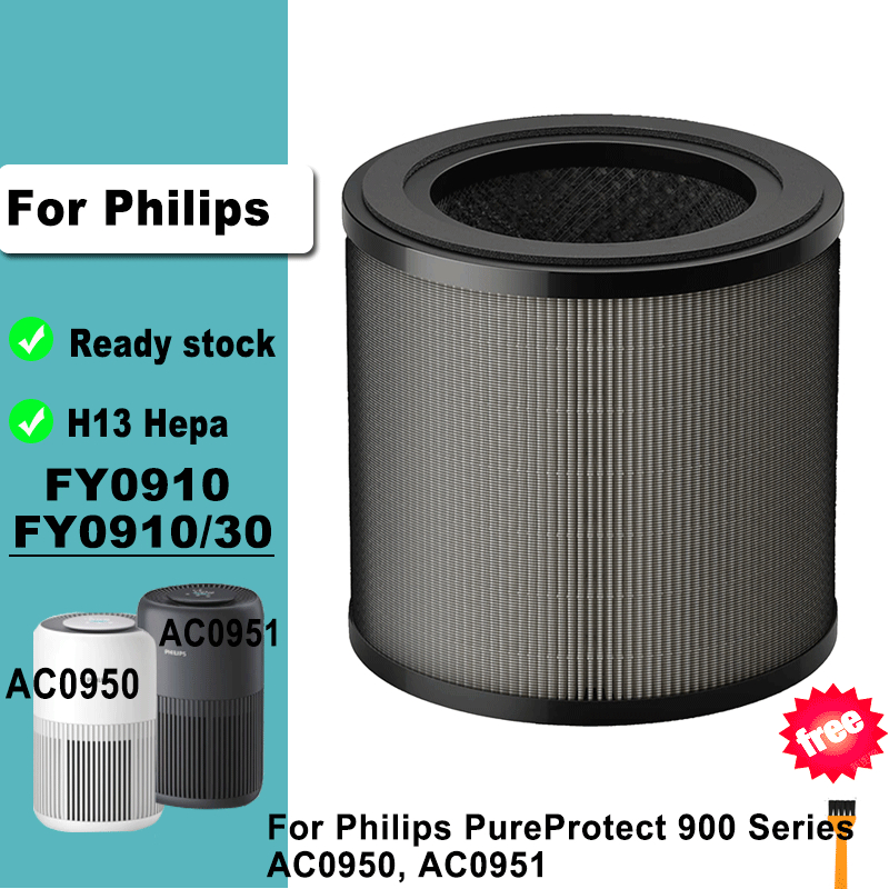 FY0910/30 FY0910 FY0900/30  เปลี่ยน H13 ตัวกรองถ่านกัมมันต์ Hepa สําหรับเครื่องฟอกอากาศ Philips 900 