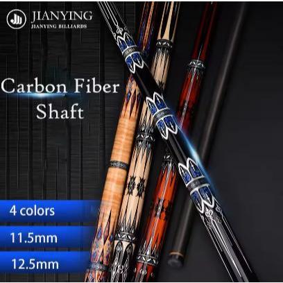 YFen Series คาร์บอนไฟเบอร์ Pool Cue Stick บิลเลียดมืออาชีพ 11.5/12.5 มม. เคล็ดลับข้อต่อหยักพร้อมเคสพ
