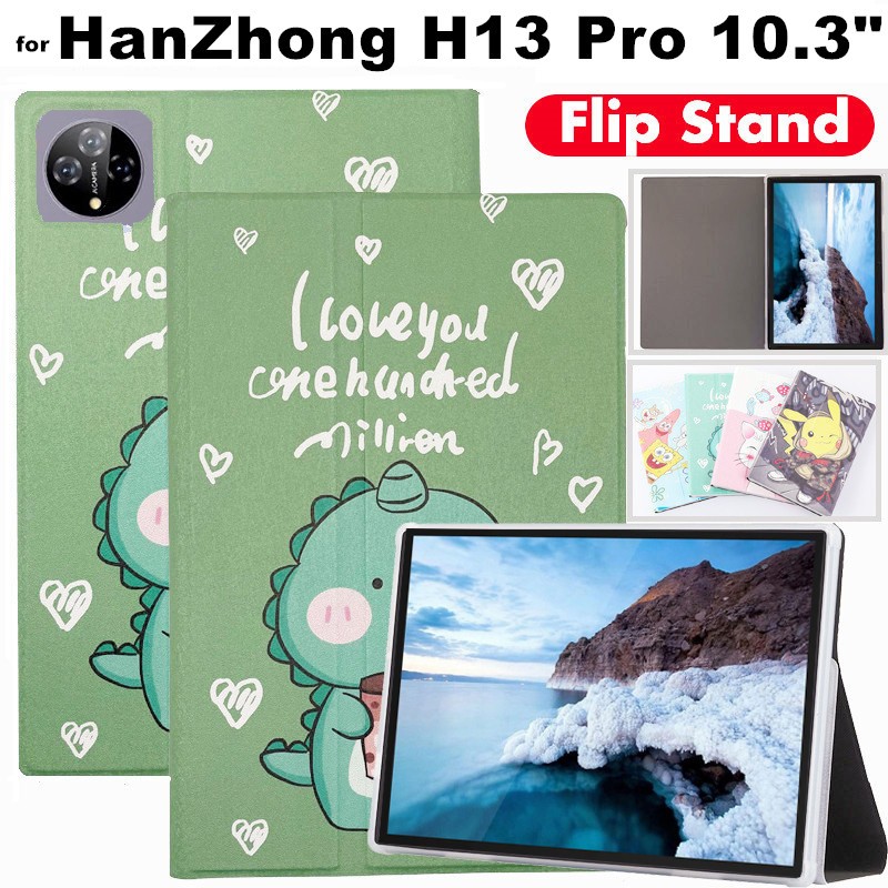 for HanZhong H13 Pro 10.3 Inch 2024 Case Filp Leather Shockproof Silicone Protective Case Stand Cove