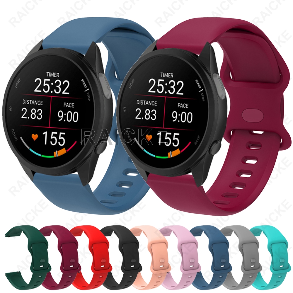 ซิลิโคนนุ่มกีฬานาฬิกาสําหรับ Garmin Vivoactive 5/ Vivocactive 6/ Forerunner 55 / 165 / 245 / 645 / 158 / 168 / Approach S50