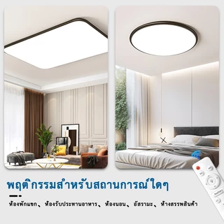 GOGEOUS 3 สี โคม LED 30/40/50 ซม. ไฟเพดาน สไตล์เรียบง่าย ไฟเพดาน ความสว่างที่ปรับได้ ด้วยการควบคุมระยะไกล หลอดไฟเพดาน