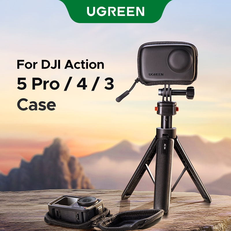 UGREEN เคสกล้องขนาดเล็กสําหรับ DJI Action 5 Pro/4/3 2 in 1 Design สําหรับกรงกล้องเปลือยใช้กันน้ํา IPX4