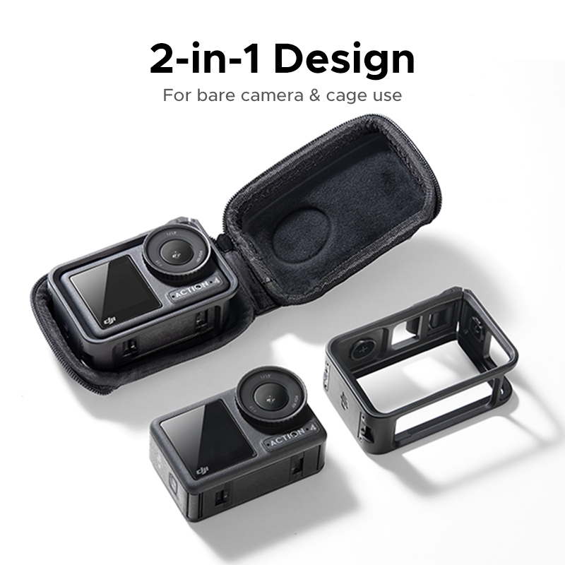 UGREEN เคสกล้องขนาดเล็กสําหรับ DJI Action 5 Pro/4/3 2 in 1 Design สําหรับกรงกล้องเปลือยใช้กันน้ํา IPX4