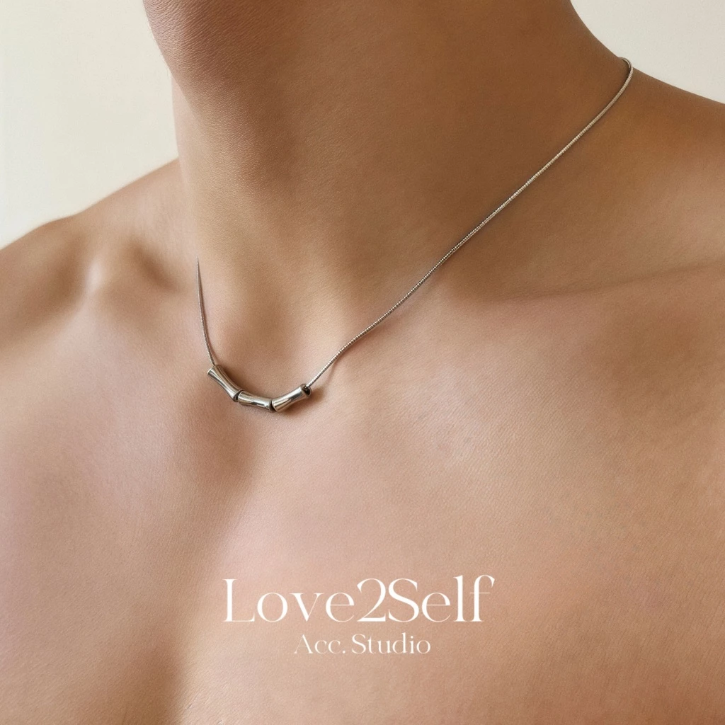 Love2Self X146 Cool Elegant Unisex จี้สร้อยคอ Non Tarnished สแตนเลส Chocker แฟชั่นสร้อยคอคู่