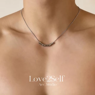 Love2Self X146 Cool Elegant Unisex จี้สร้อยคอ Non Tarnished สแตนเลส Chocker แฟชั่นสร้อยคอคู่