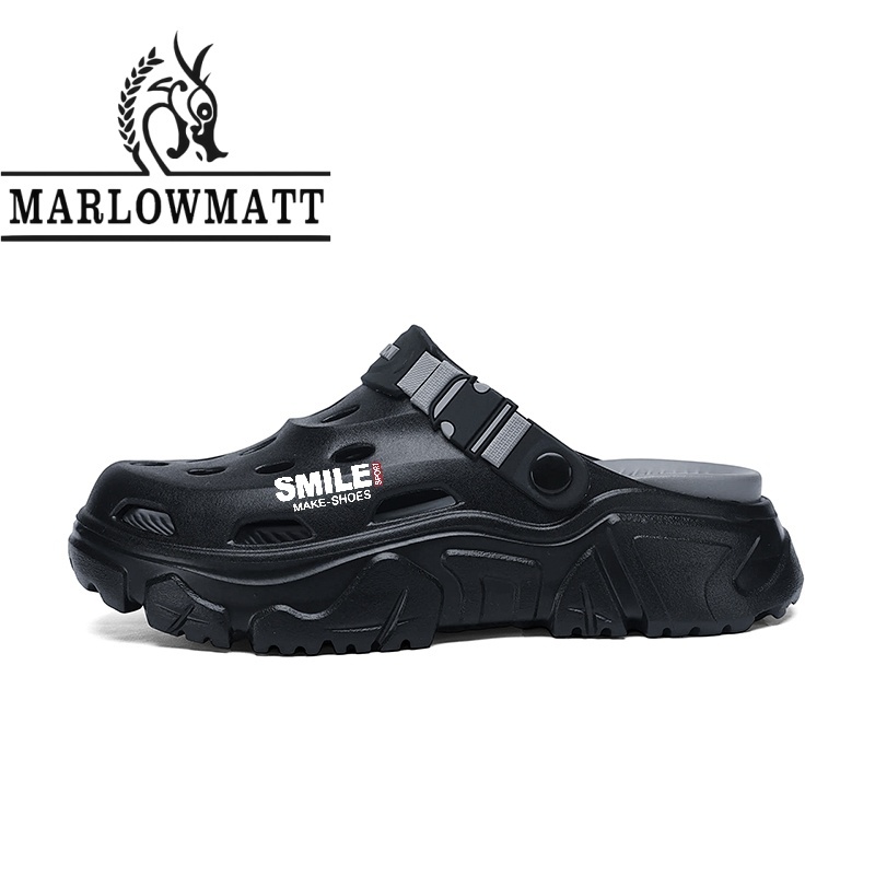 Marlowmatt รองเท้าแตะผู้ชาย Breathable สบายรองเท้าแตะลําลองกีฬาอินเทรนด์ All-Match Big