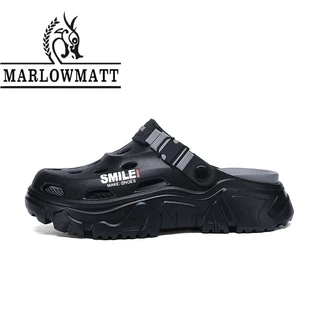 Marlowmatt รองเท้าแตะผู้ชาย Breathable สบายรองเท้าแตะลําลองกีฬาอินเทรนด์ All-Match Big