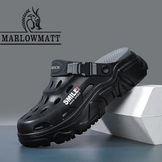 Marlowmatt รองเท้าแตะผู้ชาย Breathable สบายรองเท้าแตะลําลองกีฬาอินเทรนด์ All-Match Big