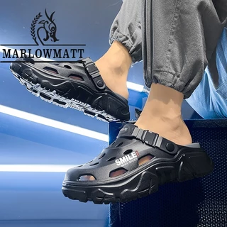 Marlowmatt รองเท้าแตะผู้ชาย Breathable สบายรองเท้าแตะลําลองกีฬาอินเทรนด์ All-Match Big