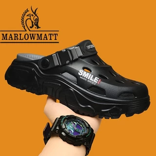 Marlowmatt รองเท้าแตะผู้ชาย Breathable สบายรองเท้าแตะลําลองกีฬาอินเทรนด์ All-Match Big