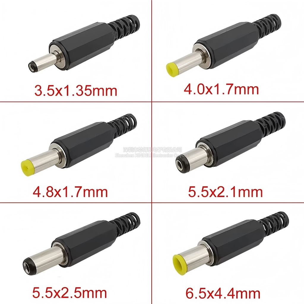 ปลั๊กเชื่อมไฟ กระแสตรง หัวตรง 2.5 * 0.7 3.5 * 1.35 3.5 * 1.3 4.0 * 1.7 4.8 * 1.7 5.5 * 2.1 5.5 * 2.5 ปลั๊กไฟ กระแสตรง เชื่อม ดีวีดี ปลั๊กชาย