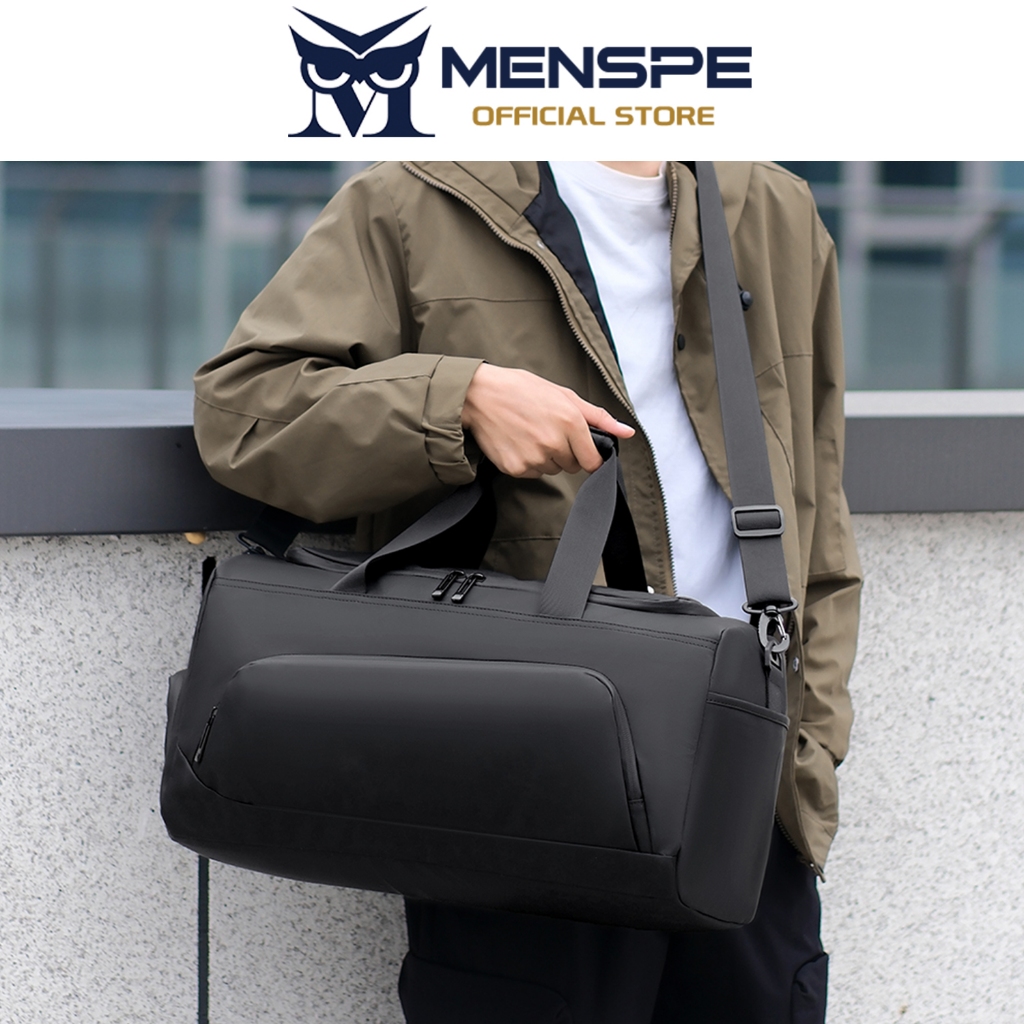 MENSPE ผู้ชายแฟชั่นกีฬากลางแจ้งยิมฟิตเนสกระเป๋า Unisex Travel กระเป๋าถือผู้ชายผู้หญิงแบบพกพาโยคะว่ายน้ําฟิตเนสกระเป๋า