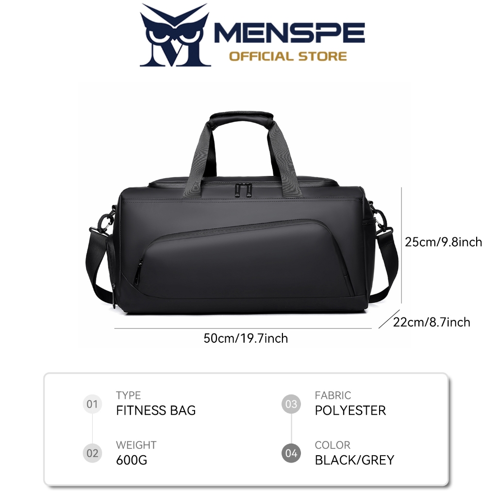 MENSPE ผู้ชายแฟชั่นกีฬากลางแจ้งยิมฟิตเนสกระเป๋า Unisex Travel กระเป๋าถือผู้ชายผู้หญิงแบบพกพาโยคะว่ายน้ําฟิตเนสกระเป๋า