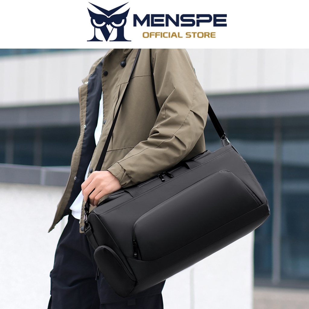 MENSPE ผู้ชายแฟชั่นกีฬากลางแจ้งยิมฟิตเนสกระเป๋า Unisex Travel กระเป๋าถือผู้ชายผู้หญิงแบบพกพาโยคะว่ายน้ําฟิตเนสกระเป๋า