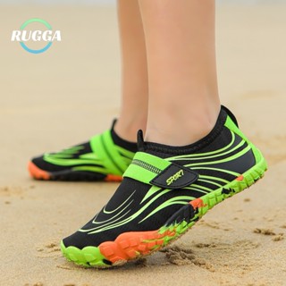 RUGGA 2025 ใหม่ รองเท้าแตะยางกันลื่นสำหรับเด็กผู้หญิง เหมาะส…