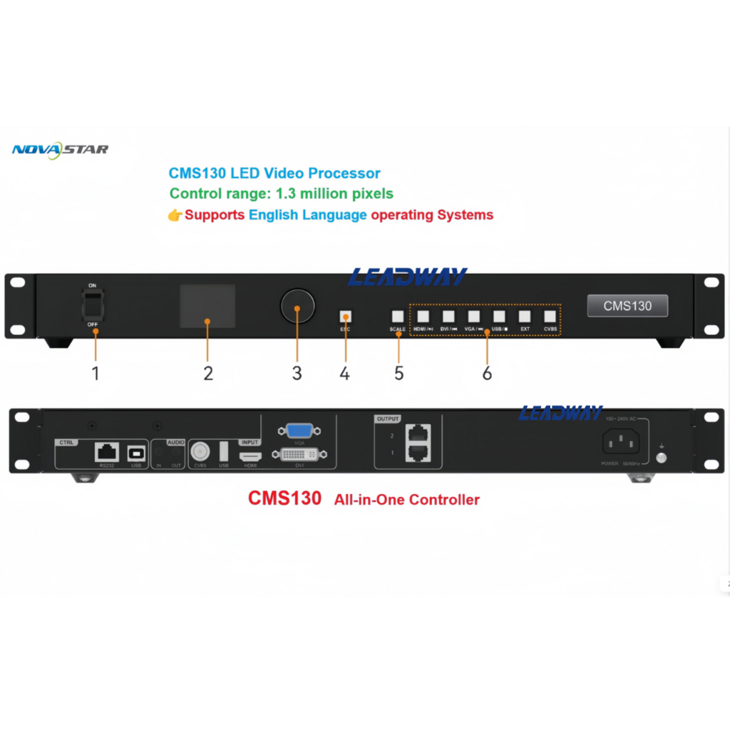 NovaStar CMS130 VX400 VX600 All-in-One LED Video Processor Full Color LED Screen Controller จอแสดงผล