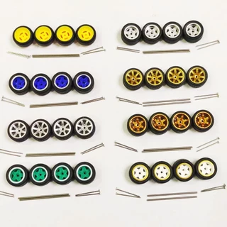 1/64 รถโลหะผสมรุ่นยางล้อหลวม + 25 มม.เพลาสําหรับการปรับเปลี่ยน 1:64 Matchbox/Domeka/HW รุ่นรถยนต์ไม่จําเป็นต้องเปิดแชสซี