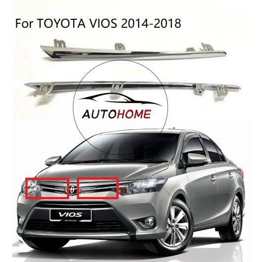 (พร้อมสต็อก) สําหรับ TOYOTA Vios NCP150 2013 2014 2015 2016 gen 3 ฝาครอบรถกลางTrim ABS Chromeด้านหน้าRacingตารางย่างกระจังหน้าMoulding – โปรปัง