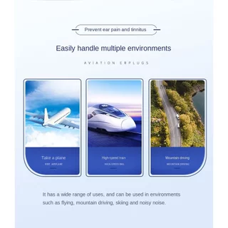 Professional aviation flight silicone earplugs for adults or children,noise reduction and reduce ear pain caused by changes in air pressure