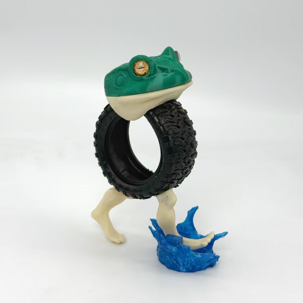 Tung Tung Tung Sahur & Trralo Tralala 3D-Printed Action Figure ชุดของเล่น Movable Arms AI-Genered Brainrot Meme Collectible Stick Man Shark Viral Monster รุ่น