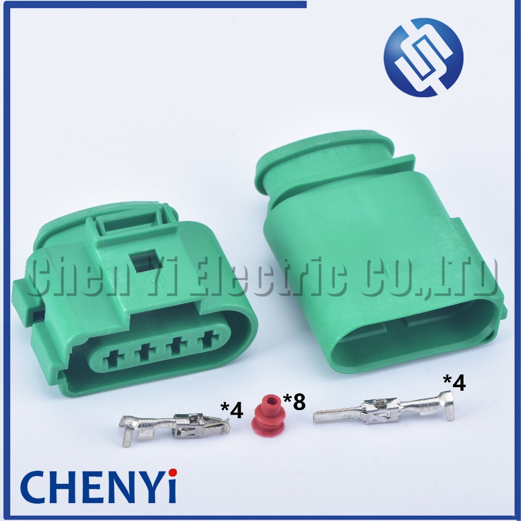 4 Pin ขั้วต่อกันน้ํารถยนต์ 3D0973724F 3D0973824F ปลั๊กสายรัดที่นั่งสําหรับ Phaeton A4 B6 S4 A6 A8 3D