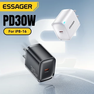 Essager 30W GaN USB Type C Charger PD Fast Charge โทรศัพท์ QC 3.0 Quick Chargers สําหรับ iP 16 15 14 13 Pro Max Mini iPd ชาร์จ