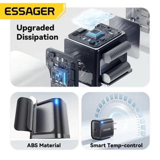Essager 30W GaN USB Type C Charger PD Fast Charge โทรศัพท์ QC 3.0 Quick Chargers สําหรับ iP 16 15 14 13 Pro Max Mini iPd ชาร์จ