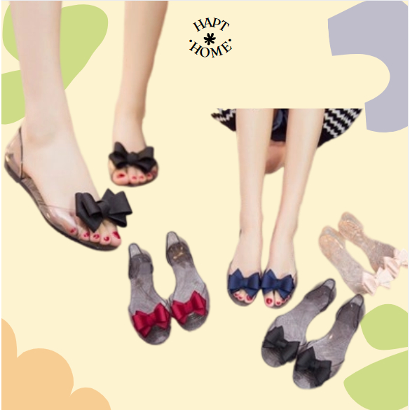 ✨รองเท้าแตะผู้หญิง HAPY ฤดูร้อน เรียบแบน jelly shoes ปลาปาก Sandals สวมใส่สบาย นุ่มนวล ไม่ลื่น สำหรับใส่ชายหาด แฟชั่นสวมใส่สบาย✨