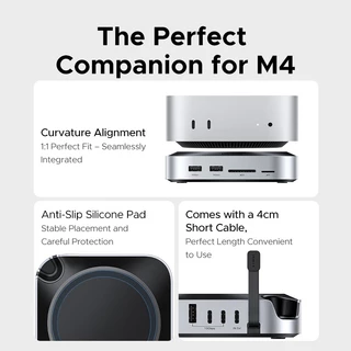 UGREEN USB HUB Docking Station สําหรับ Mac Mini M4 M4 Pro M.2 NVMe SSD 8TB สูงสุด 10Gbps พอร์ต USB-A & C SD & TF 170 เมกะไบต์/วินาที USB Splitter Dock