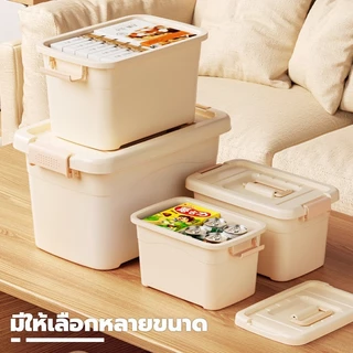 GREENIKA กล่องเก็บของพลาสติกทึบเล็ก มีหูหิ้วมีฝาปิด กันน้ำและกันฝุ่น เอนกประสงค์ ประหยัดพื้นที่