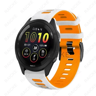 สายพานยางซิลิโคนสำหรับ Garmin Forerunner 265 Music / Forerunner 255 / 570 47mm 42mm / Vivoactive 4 / Venu 3 / Venu 2