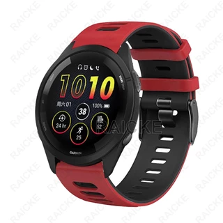 สายพานยางซิลิโคนสำหรับ Garmin Forerunner 265 Music / Forerunner 255 / 570 47mm 42mm / Vivoactive 4 / Venu 3 / Venu 2