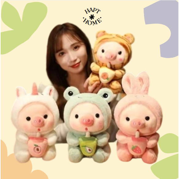 [ของขวัญวาเลนไทน์] ตุ๊กตาหมูน้อย HAPY 25cm นุ่มน่ากอด ของขวัญวันเกิด ของขวัญคู่รัก ส่งฟรี+การ์ดเขียนใจ ✨ลดราคาวันนี้✨