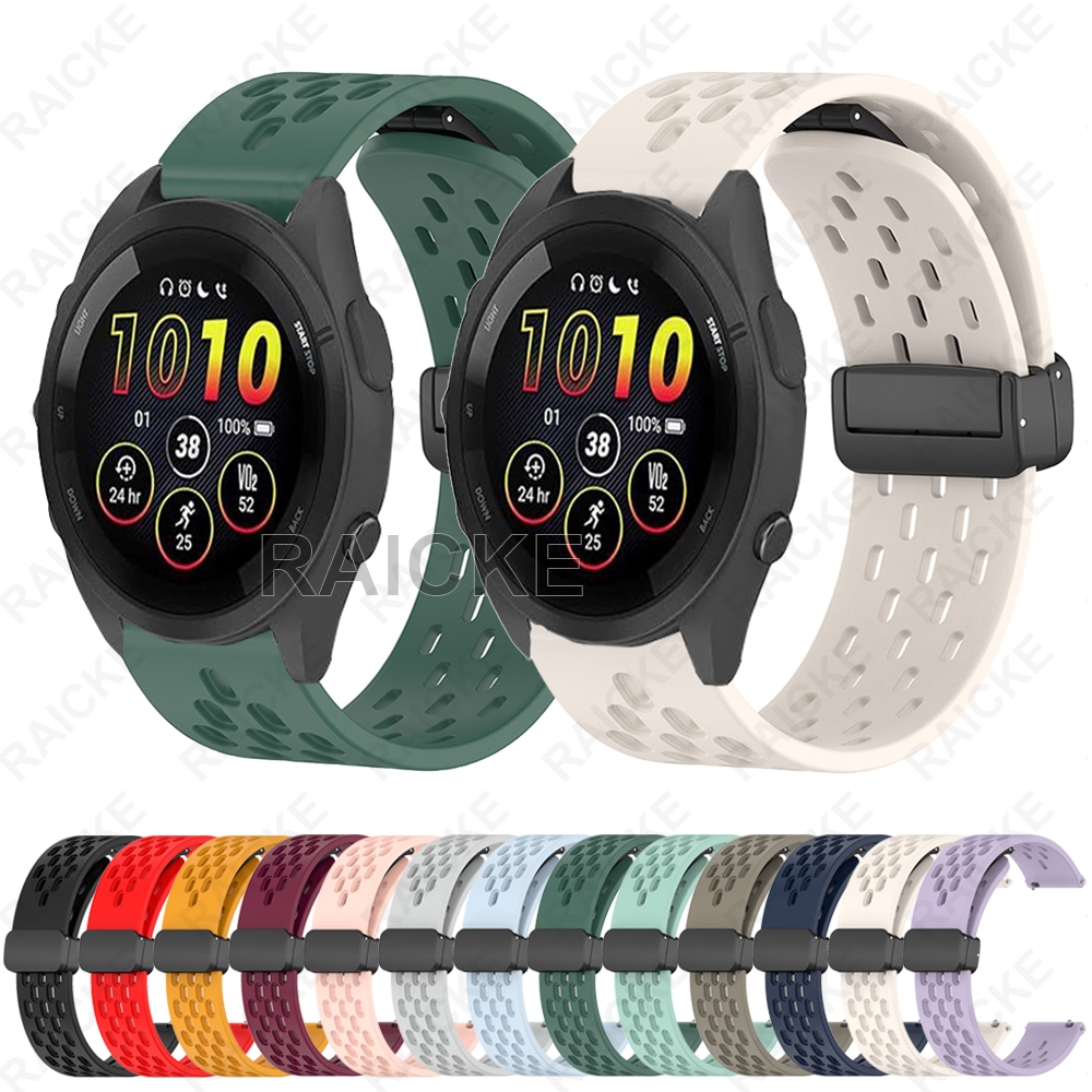 สายรัดซิลิโคนสายรัดกีฬาสายรัดข้อมือสำหรับ Garmin Forerunner 265 Music / Forerunner 255 / 570 47mm 42mm / Vivoactive 4 / Venu 3 / Venu 2