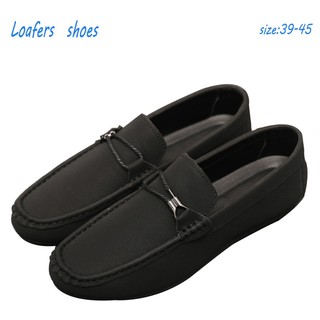 ADPLP ❥ Fashion Loafer Shoes For Men  Korean Casual Bean Shoes Comfortable Breathable Leather Shoes#DD90