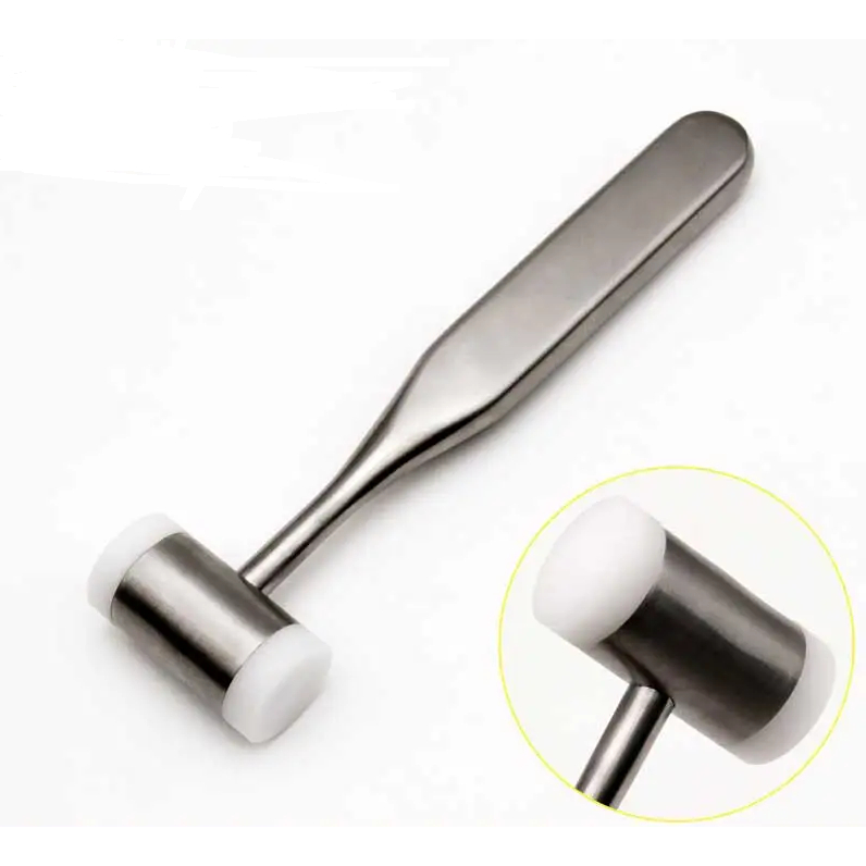 1 ชิ้นทันตกรรมกระดูกค้อน Double-headed ไนลอนหัวกระดูก Mallet Autoclave ฟันเครื่องมือผ่าตัดสกัดเครื่องมือทันตแพทย์