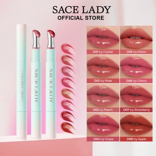 SACE LADY Icy Glossy Tint Cold Matte Moisturizing Juicy Lipstick Watery Long-lasting Non-stick Long Lasting Waterproof Lip Gloss