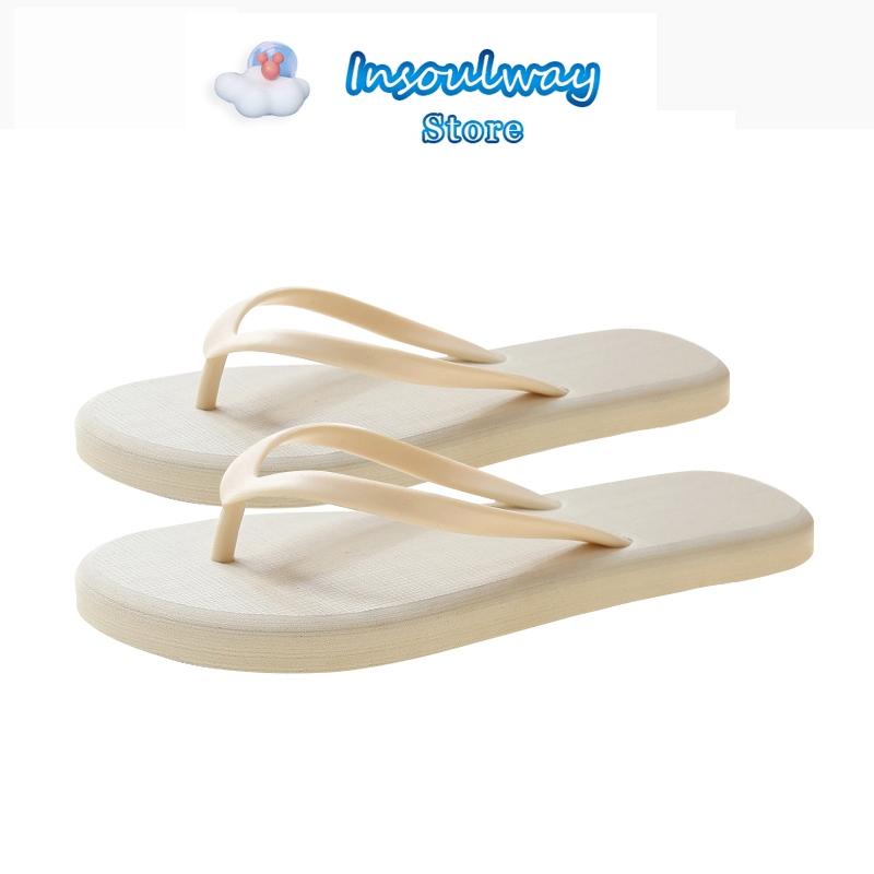 Insoulway Flip Flop Traveling รองเท้าแตะหูคีบนิ่มเหมือนเหยียบขี้ ลายก้อนเมฆ กันลื่น IRZT0A