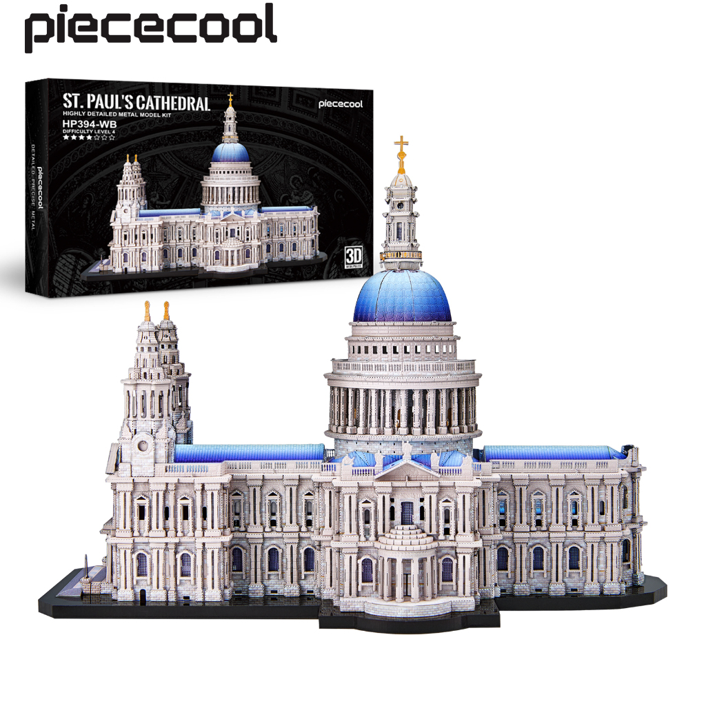 ชุดโมเดลโลหะ 3 มิติ Piececool St. Pauls Cathedral รุ่น 3D ปริศนา London Cathedral สถาปัตยกรรมชุดอาคาร, DIY ตกแต่งบ้านที่ดีที่สุดของขวัญ