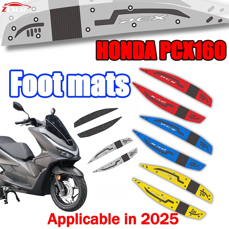 ZLWR  PCX160 2025-2026 เสื่อเท้ามอเตอร์ไซค์ แพดเท้าป้องกันการสึกหรอแบบป้องกันการสกัด