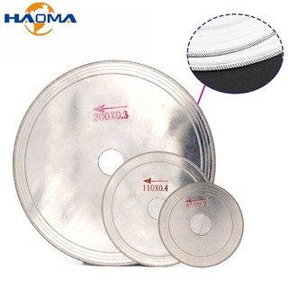 1pcs Ultra-thin เพชรเลื่อยวงเดือนใบมีด 60/80/100/110/120/150/200 มม.ตัด Arbor Disc ตัดแผ่นหยกสําหรับ Agate แก้วอัญมณีหิน Slits