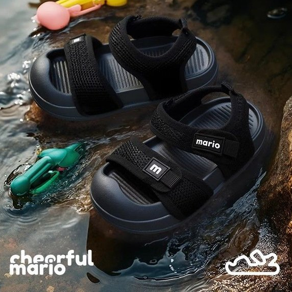 Cheerful Mario 14-19ซม ตีนตุ๊กแก รัดส้นเด็ก นิ่มๆ กันลื่น รองเท้าเตะเด็กเล็ก หลายสี รองเท้ารัดส้นหัดเดิน เกาหลี ลองเท้าเด็ก