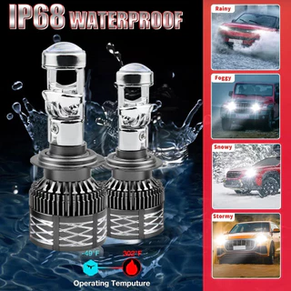 Bi LED H7 H4 ไฟหน้า เลนส์โปรเจคเตอร์ 1500000LM H11 9005 HB3 9006 HB4 H8 H9 Turbo Canbus LHD Hi/Lo Beam พร้อมพัดลมระบายความร้อน 12V 24V