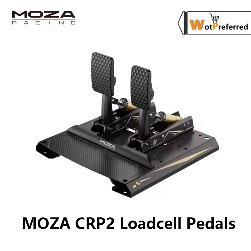 Moza CRP2 Loadcell Pedals CNC Aerospace-grade Aluminium Construction Carbon Fiber Heel Plate 200KG L