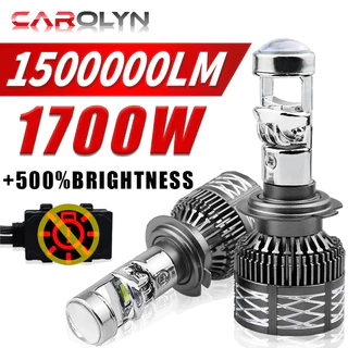 Bi LED H7 H4 ไฟหน้า เลนส์โปรเจคเตอร์ 1500000LM H11 9005 HB3 9006 HB4 H8 H9 Turbo Canbus LHD Hi/Lo Beam พร้อมพัดลมระบายความร้อน 12V 24V