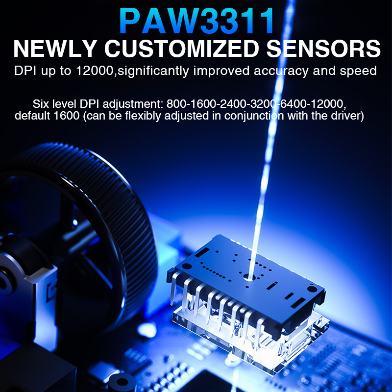 AULA SC620 เมาส์ไร้สาย Hollow Out การออกแบบน้ําหนักเบา Tri-Mode 12000 DPI PAW3311 ปุ่มไฟเกมสํานักงานเมาส์