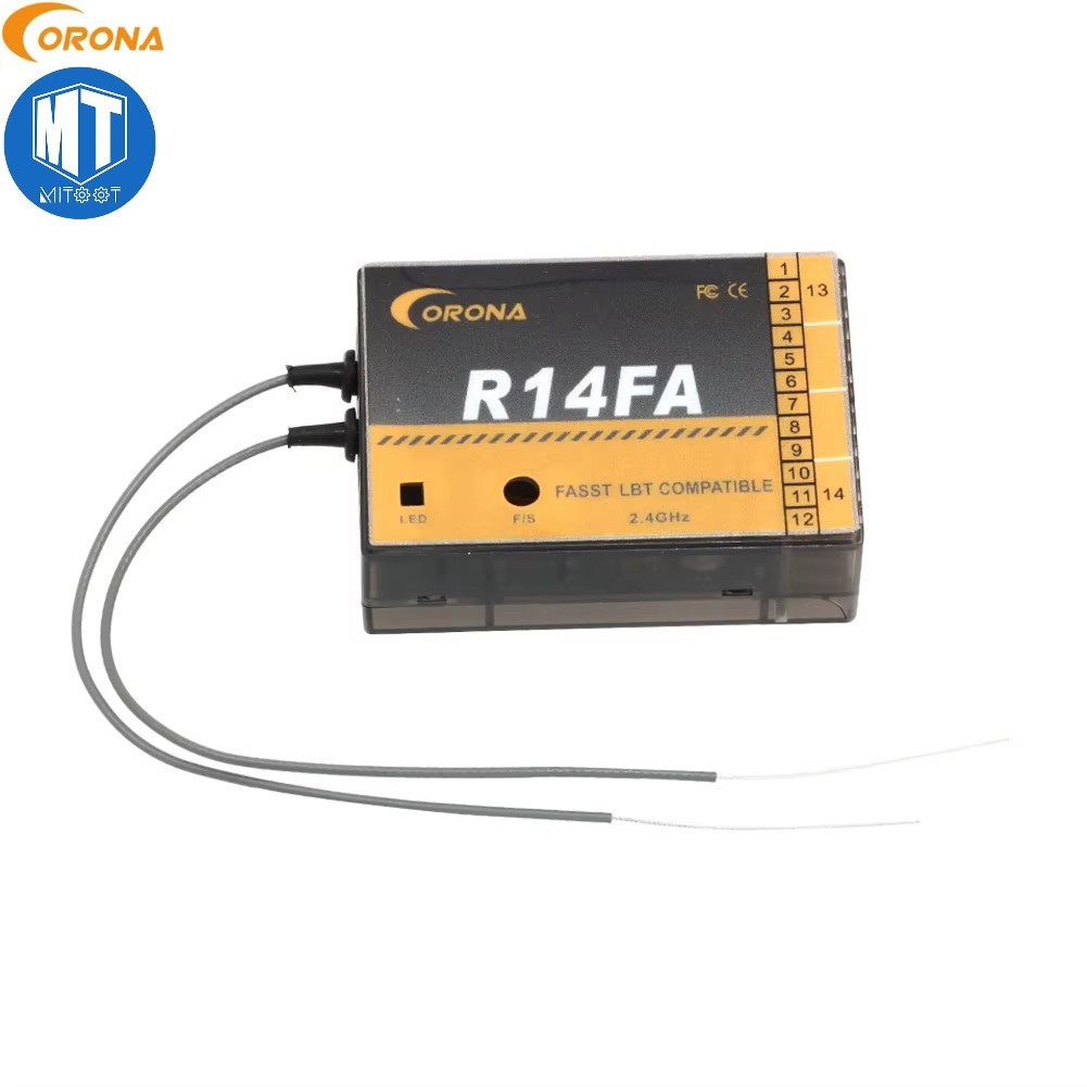 Corona R14FA 14CH RC ตัวรับสัญญาณ FUTABA 2.4 Ghz FASST ตัวรับสัญญาณสําหรับ 10C 12FG 14SG 16SZ 18SZ
