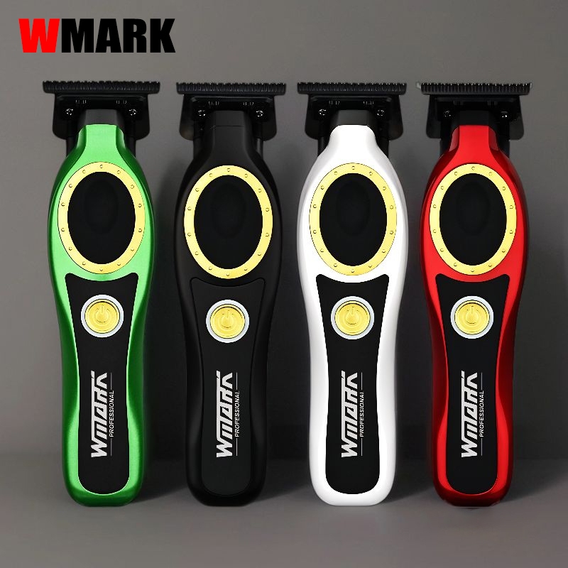 WMARK NG-7230 Professional Hair Trimmer เซรามิคไทเทเนียมใบมีด 7500rpm ผู้ชายแกะสลักเฉือน