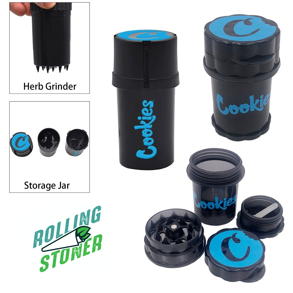 Grinder Cookies เครื่องบดสมุนไพร ที่บดสมุนไพร กระปุกเก็บคุกกี้ อเนกประสงค์ ป้องกันกลิ่น