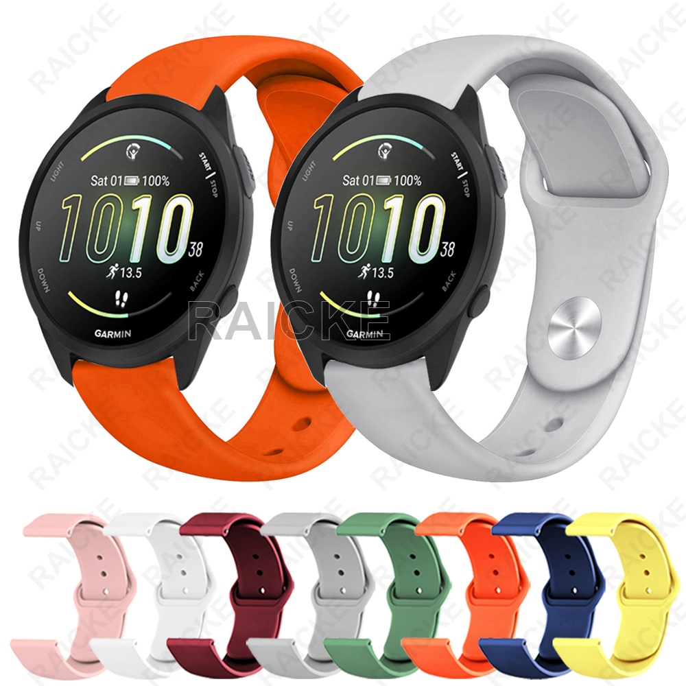 สายรัดกีฬาซิลิโคนอ่อนสำหรับ Garmin Forerunner 265 Music / Forerunner 255 / Vivoactive 4 / 570 47mm 42mm / Venu 3 / Venu 2